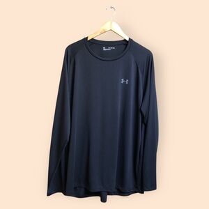 Under Armour MEN’S Black Dark Long Sleeve Shirt Loose Lightweight Breathable 2XL
